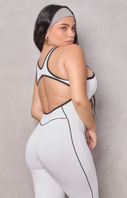 Bodysuit line blanco